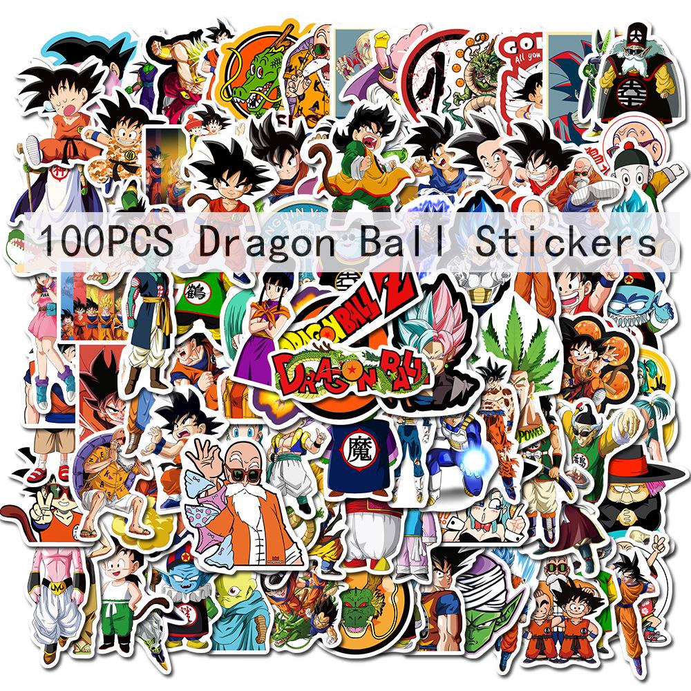 

Anime Dragon 100pcs Ball Stickers Super Saiyan Goku Laptop Decals Skateboard 100pcs