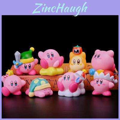 Set di Figure di Kirby Stella Carino Pvc Fai da te Decorazione da Scrivania Materiale per Artigianato