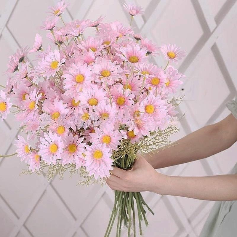 Small Artificial Daisy & Chamomile Flower Bouquet for Home or Wedding Decor