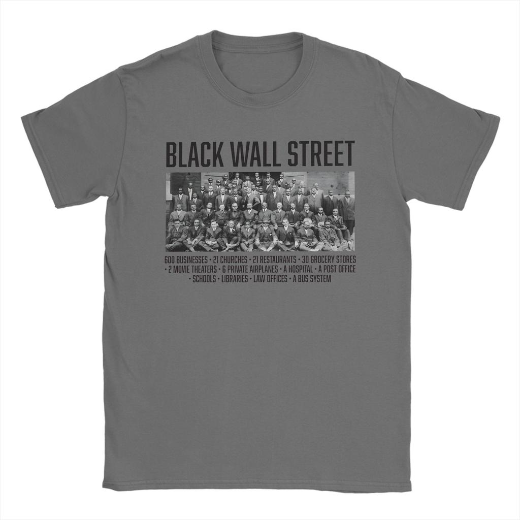 Black Wall Street Facts Black History TShirt Beach Cotton TShirts For Adult Casual Tshirt ShortSleeved Y2K Retro Tees