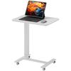 Height Adjustable Standing Desk With 4 Wheels C Shape 65 Cm X 48 Cm X 73 110 Cm White