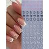 1PCS Black White Pink Heart Nail Art Stickers Hollow Heart 3D Nail Decals French Line Heart Sliders Nail Art Decoration For Manicure Nail Supplies