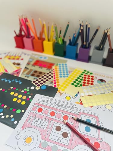 Due Gattini Montessori Coloring Book [50 Types, 100 Sheets] Large Capacity, Ages 3-6, Improves Concentration and Manual Dexterity, Educational Toy, De