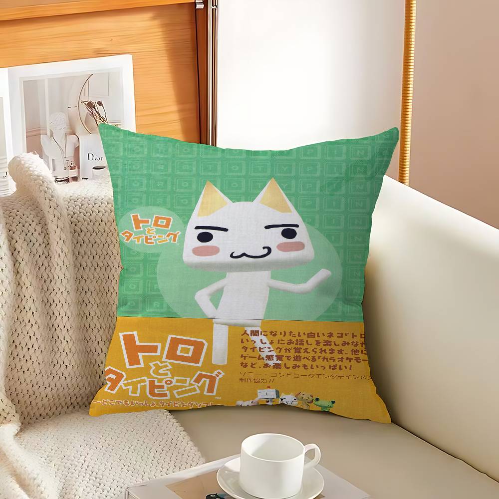 

Inoue Toro CUTE Cat Pillow Cover For Bedroom Room And Living Room Sofa Decorative Cushion Cover 12x12Inch