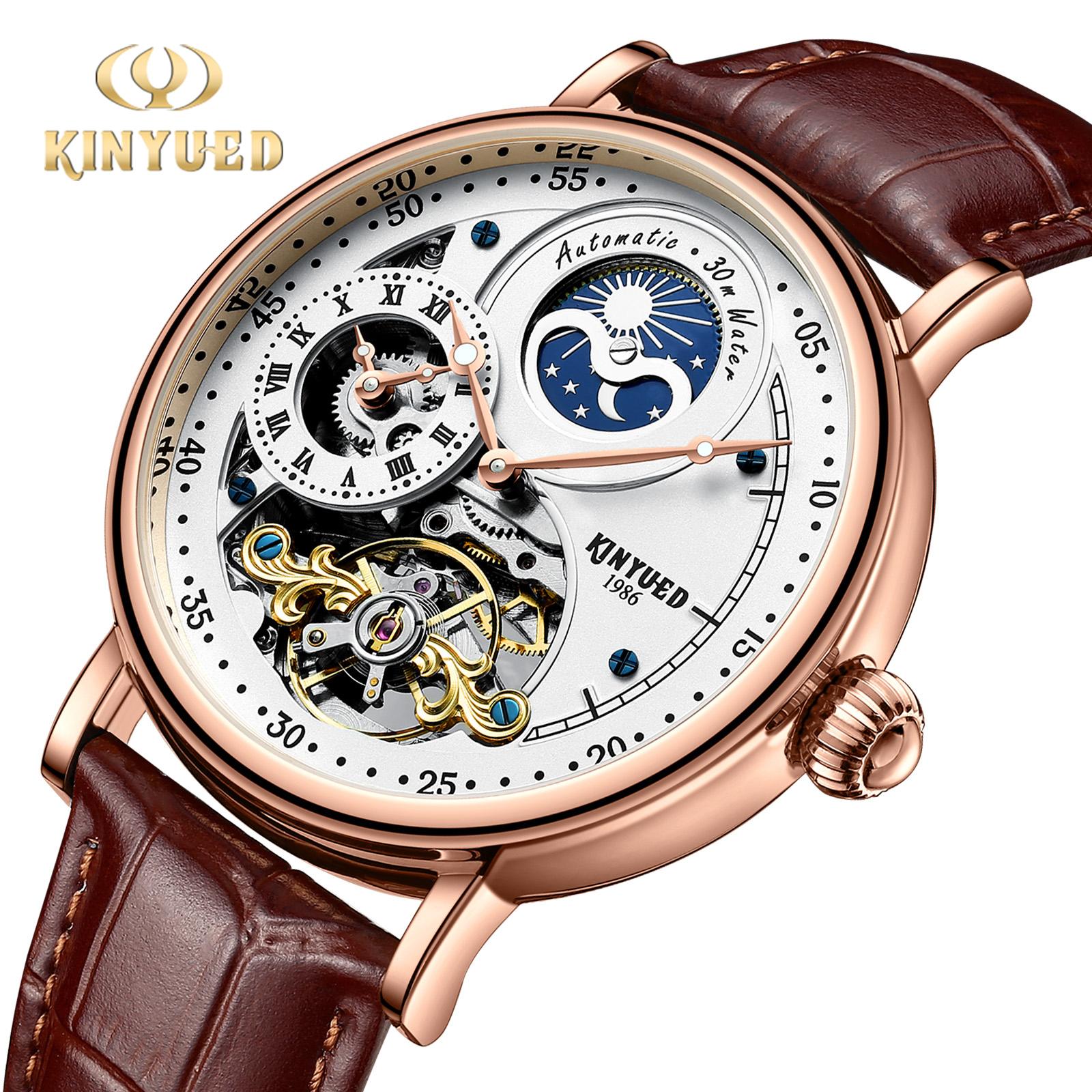 New Arrival Ready to Ship Tourbillon Mechanical Watches High Quality Genuine Leather Men Wristwatch for Men