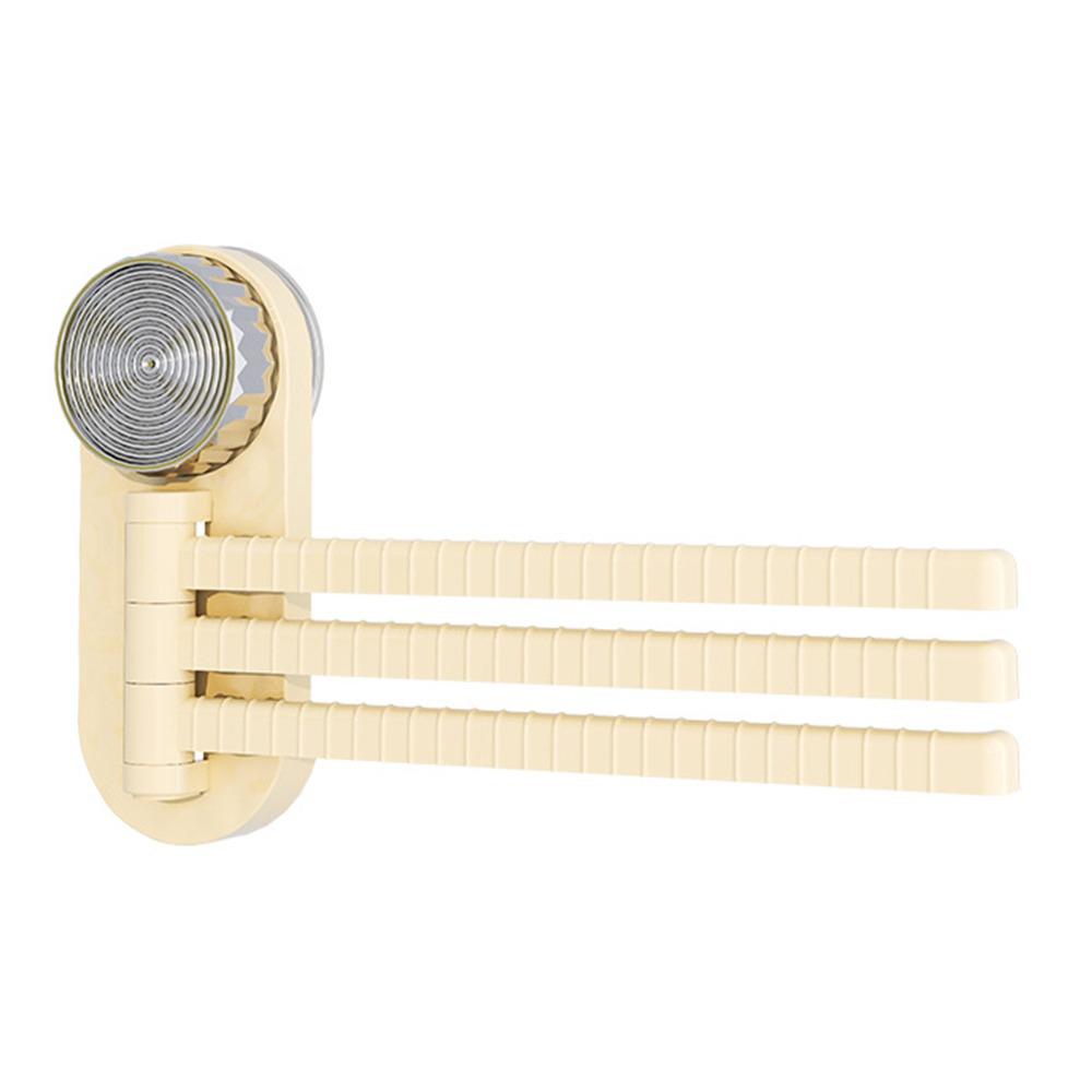 New Suction Cup Towel Rack Wall-mounted Traceless Rotatable Towel Holder Strong Row 3-Bar Towel Hanger