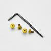 4Pieces 1911 Grips Screws with tool CNC Stainless Steel T8 Plum Screw black 1911 Grips Nail