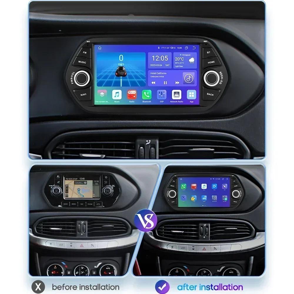 OSSURET Autoradio DSP 7'' 7862 Ecran Inteligent 2din Radio Auto Android Player Video Multimedia pentru Fiat Tipo Egea 2015 2016 2017 GPS Carplay 4G RDS