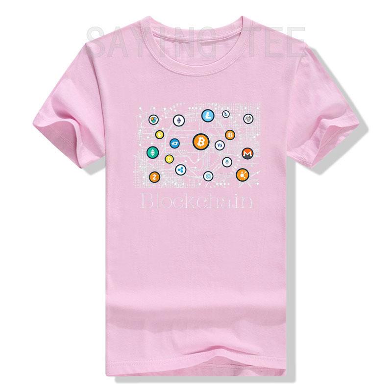 Blockchain Cryptocurrency Tshirt BitCoin Crypto BTC Gift Funny Investor Graphic Tee Tops Unisex Clothing Customized Product Cotton