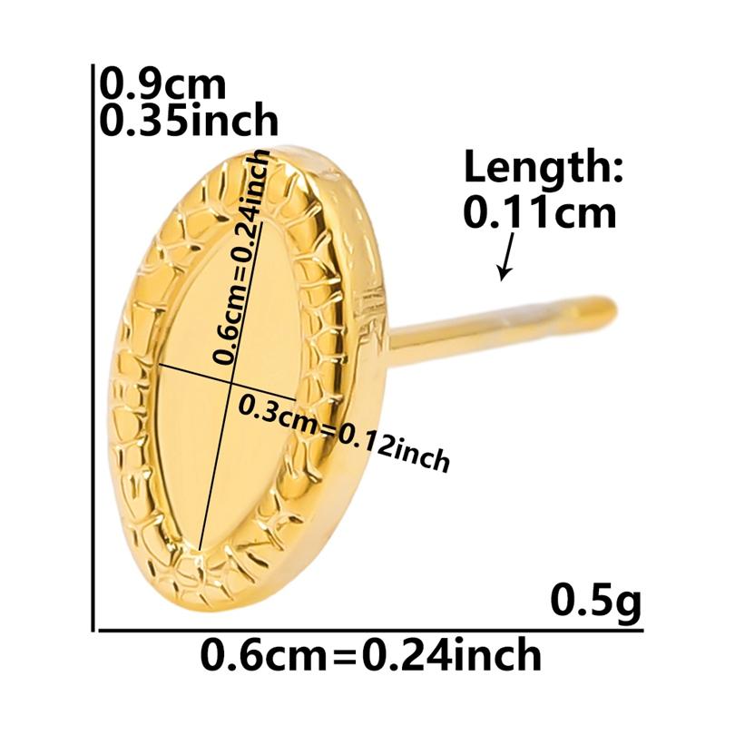 

5Pairs/10Pcs Stainless Steel Stud Earring Bases Gold Plated Round Heart Shaped Earrings Setting Tray Blanks for Jewelry Making