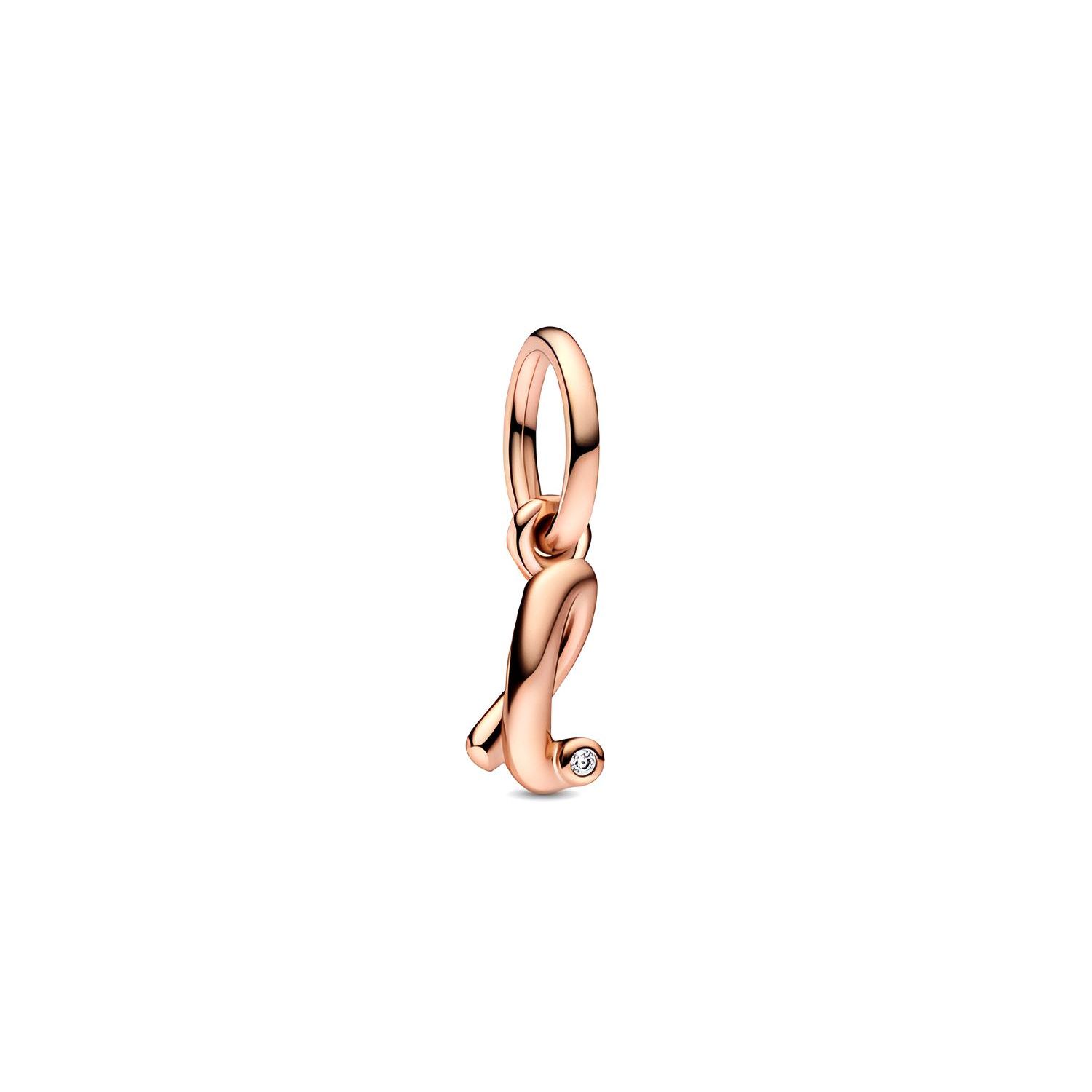 Pandora Moments Letter L Pendant With  Logo Engraved On The Back Women pendant Rose-Gold 782533C01 Rose Gold,F