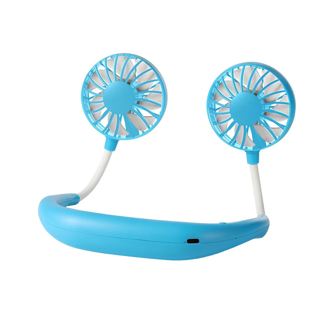 Neck Fan Rechargeable 1200mAh 3 Speeds Hands Free Wearable Fan Portable Personal Cooling Fan for Travel Outdoor Hot Sale