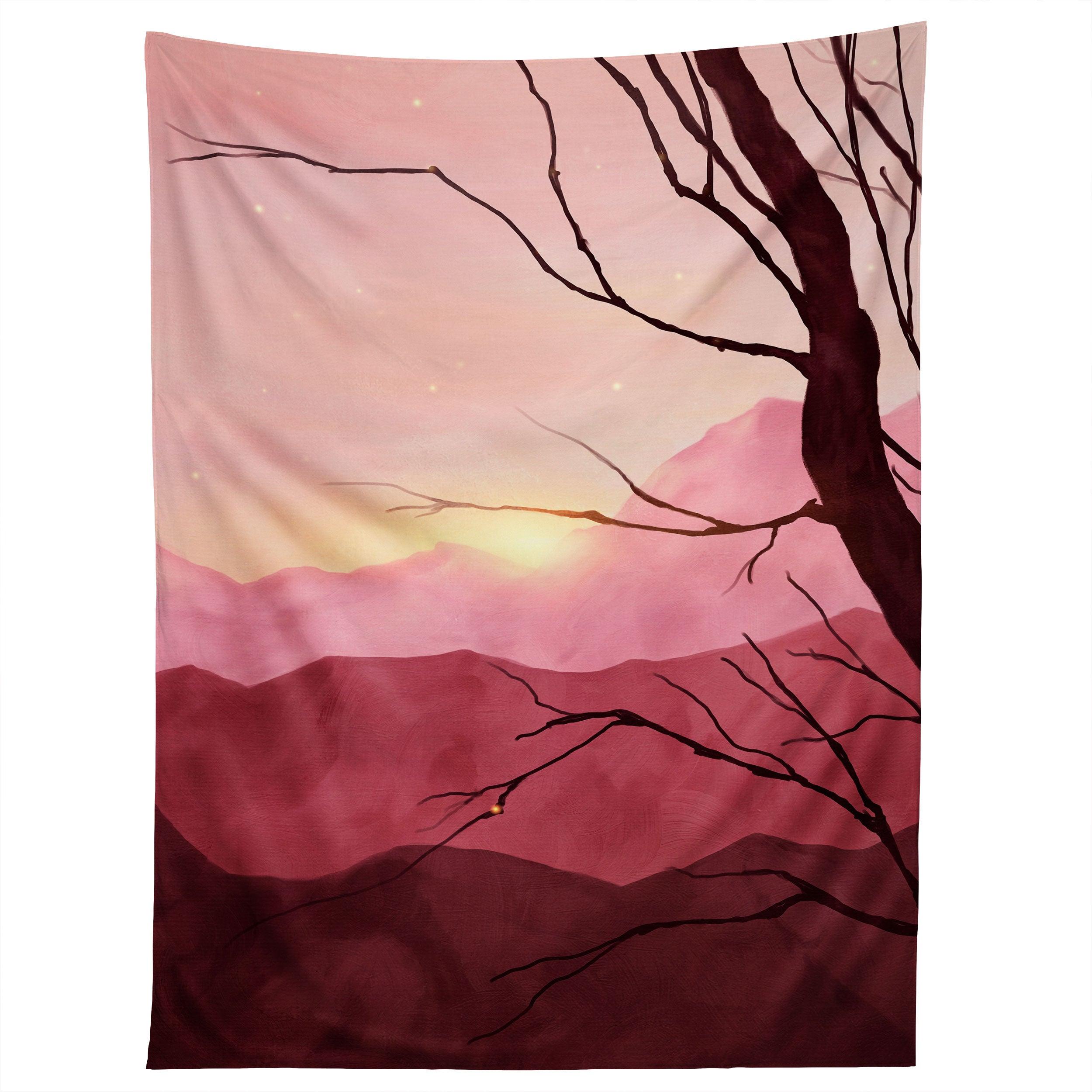 SUNSET AND LANDSCAPE tapestry 75x100
