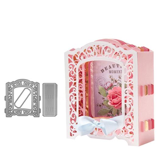 3D Ramka na Kartkę z Pozdrowieniami Drzwi Album na Zdjęcia Tłoczenie Wykrojnik Scrapbook Stencil