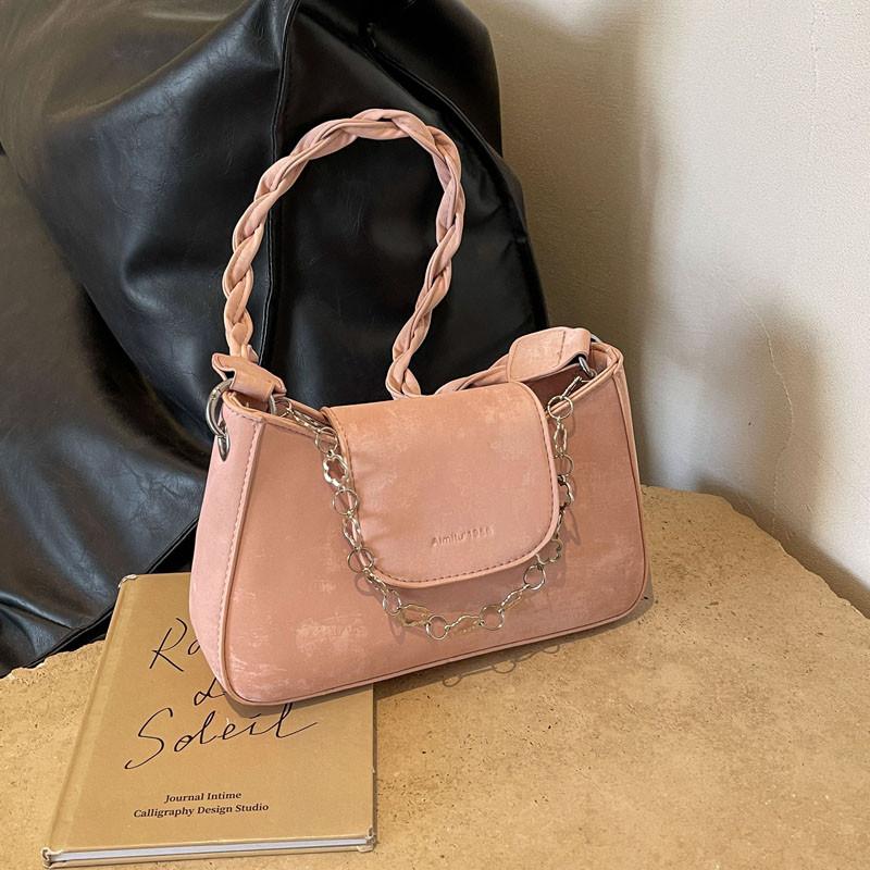 IELGY Korean Version Solid Color All-Match One-Shoulder Messenger Small Square Bag