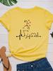Cat Heartbeat Print Women T Shirt Short Sleeve O Neck Loose Women Tshirt Ladies Tee Shirt Tops Clothes Camisetas Mujer