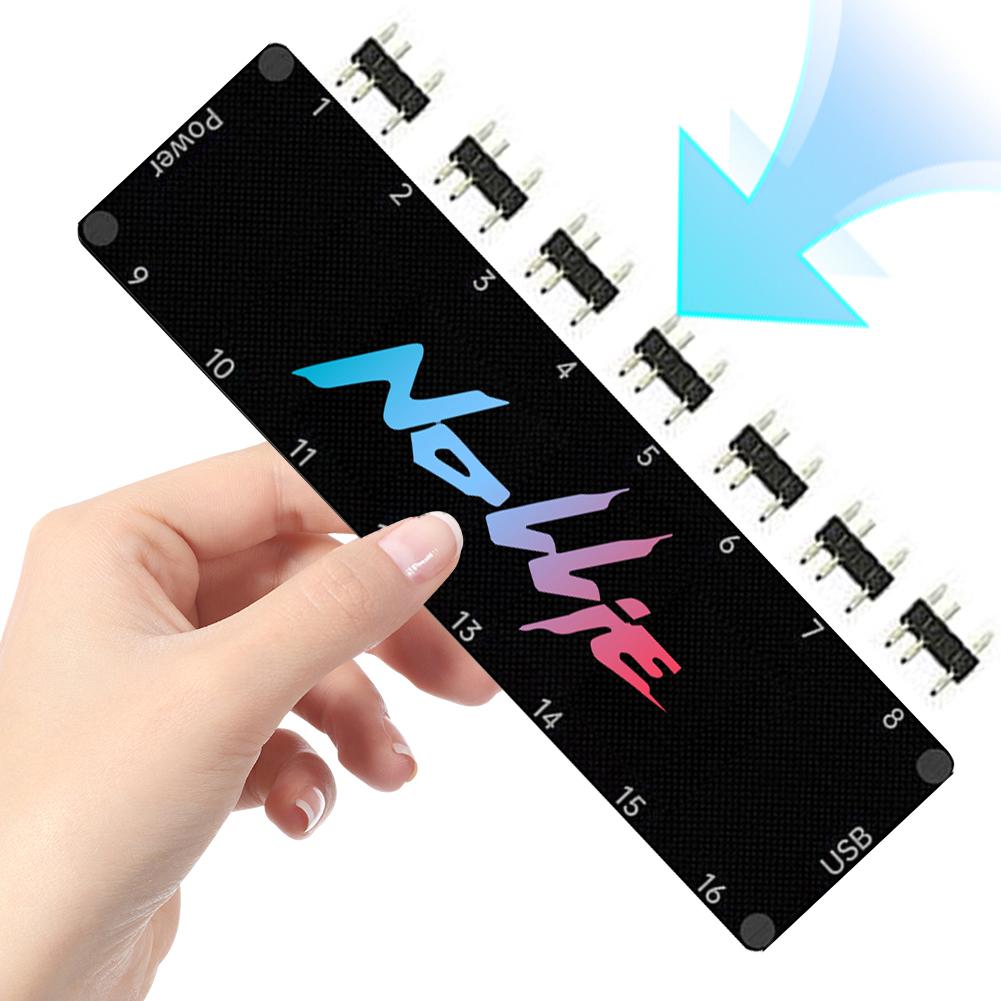 5V 3PIN ARGB Controller 8/16 Way Addressable ARGB Fan Hub Splitter Support SignalRGB OpenRGB for Extended Motherboard Interface