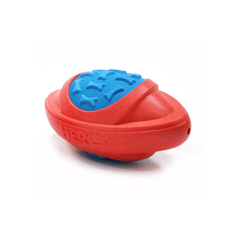 

CAITEC Dog Toys Football for Dogs Floatable Squeaky Hard and Firm Fit for Outdoor Throwing Suitable for Medium to Large Dogs Choose size color