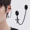 Trendy Punk Minimalist Stud Clip Earrings Fake Pierced Star Pendant Unisex Edgy Fashion Viral Trending Gift