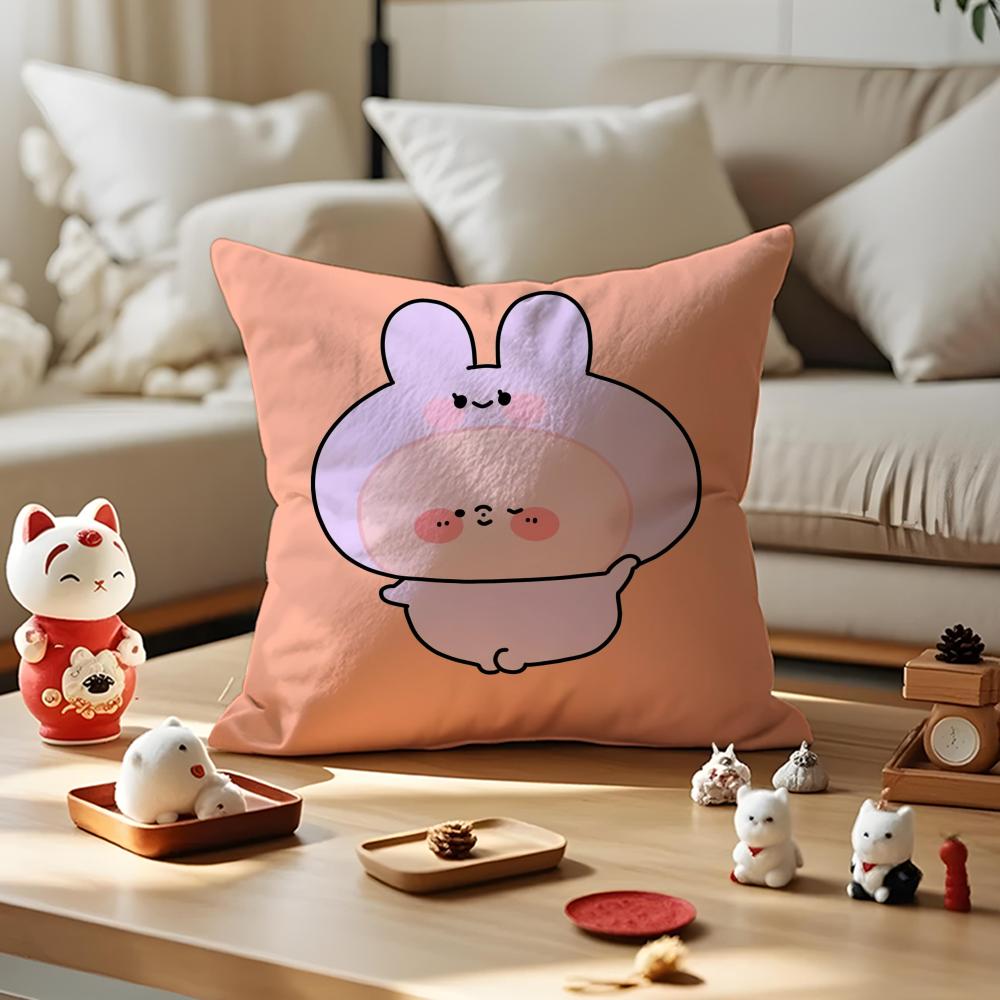 

AASAMIMI CARTOON Pillow Case Antidustmite Pillowcase Invisible Zipper Silky Short Plush Sofa Cushion Cover 30X30cm