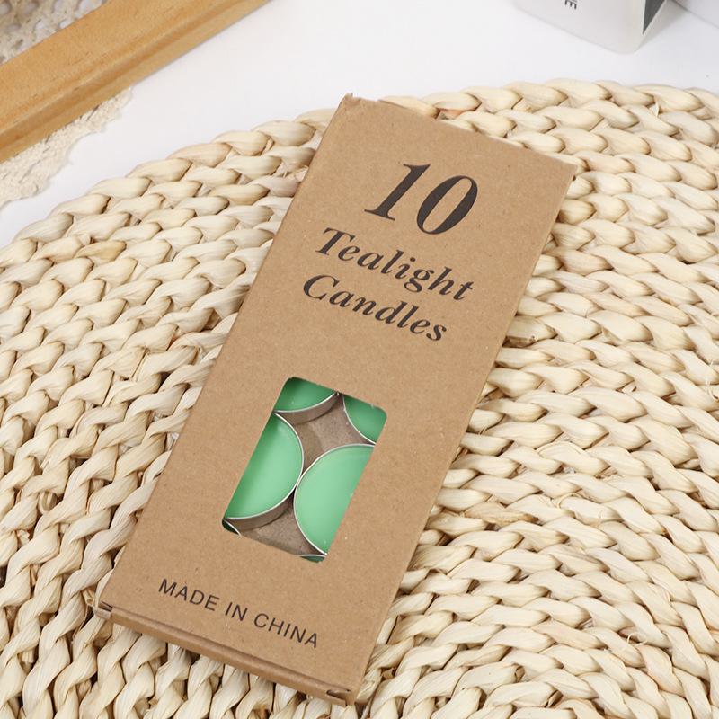 10 Aluminum Shell Tea-light Candles for Valentine's Day Proposals, Hotels, Insulation