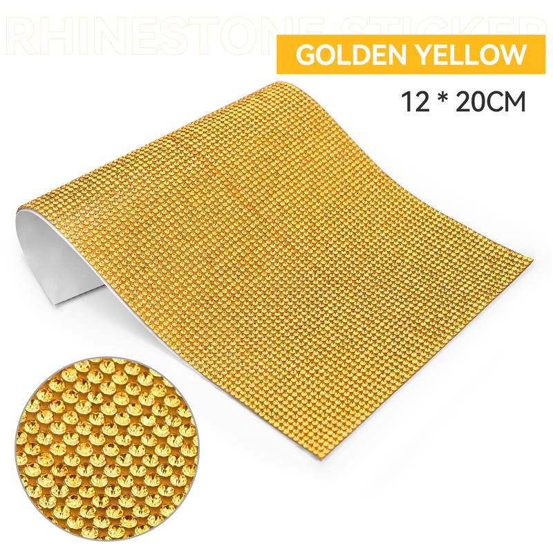 Self Adhesive Rhinestone Sticker Tape DIY Decoration 12x20cm Diamond Sticker For Arts Crafts DIY Car Phone Clothes Decoration