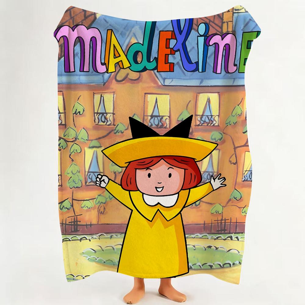 Cartoon M Madeline Throw Flannel Throw Blanket Suitable for Sofa Living Room Bedroom