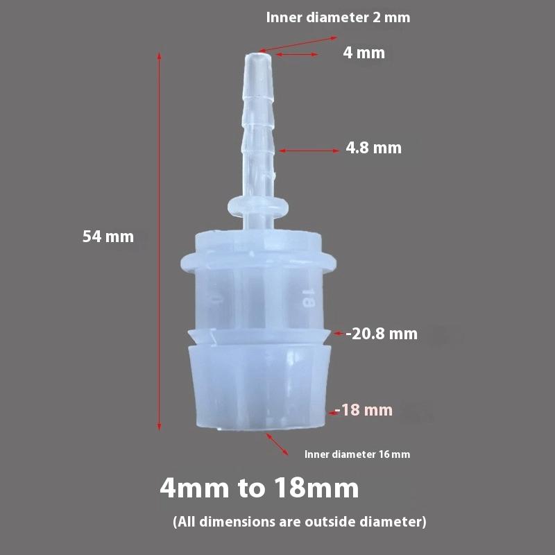 5Pcs Plastic Flexible Hose Two-Way Head Connector Reducer Fitting Adapter For Water Pipe Repair Garden Aquarium Laboratory