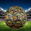 Plants Vs. Zombies Print Size 5 Soccer Ball, PU Wear Resistant Football for Match Training and Daily Practice, Birthday Gift for Soccer Fans