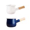 Enamel Milk Pan Heating Milk Milk Pot for Kitchen Camping Induction Cooker