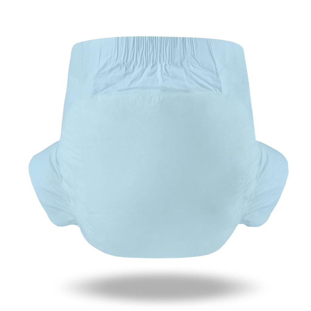 CutiePlusU Adult Diaper Set with Unisex Incontinence Maximum Nighttime Absorbency Blue Backplane Penguin Fishing (3-Pack) Labels, Pants, - (M,