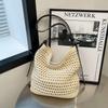 Niche woven hollow bag women's new summer seaside vacation tote bag casual shoulder messenger bag