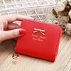 1PC Wallet Female Short for Coins New Cute Candy Bow Women Small Leather Wallets Zipper Purses Girls Lady Purse Multi-colored