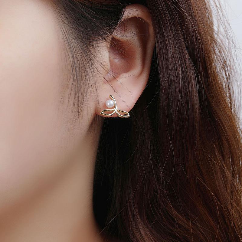 Niedliche kleine Setzling Perlenohrringe Elegante und frische Ohrringe für das neue Jahr