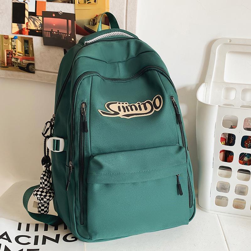 School bag Elementary school student Junior high school student High school student College student Female large capacity burgundy men's backpack