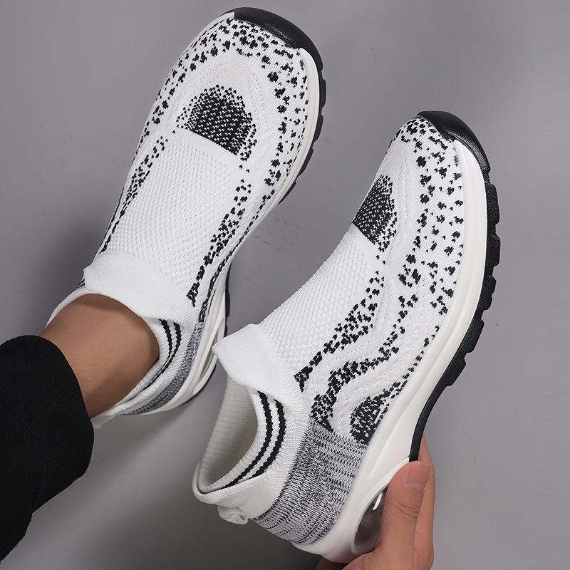 

Весенне-осенние кроссовки для бега, носки, танкетка, спортивная обувь, воздушная подушка, толстая подошва, кроссовки-качалки с воздушной подушкой, обувь для бега, спорта, путешествий 44 белый