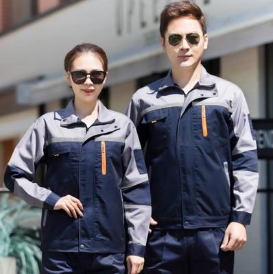 Herr Långärmad Polyester Bomull Arbetsklädesset – Vår/Höst Arbetsskyddsdräkt för Svetsning & Mekaniska Uppgifter