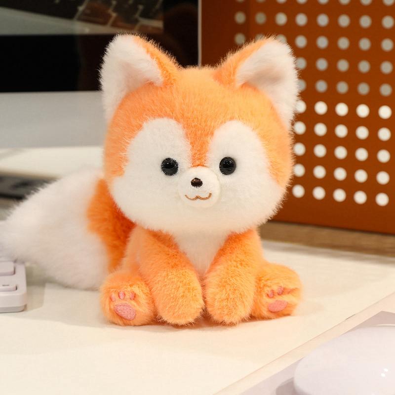 Table Companion Doll with Particle Plush Toy Squirrel Raccoon Panda Doll Children's Doll Gift