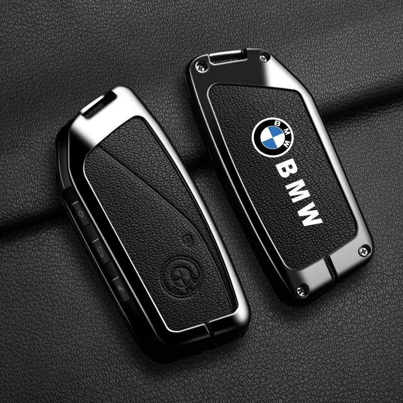 Funda de cubierta para llavero de coche de aleación de zinc y cuero Hot 2025 para BMW X1 U11 X7 G07 XM G09 i7 Serie 7 G70 LCI iX I20 U06 G81 M3 2023 Ac