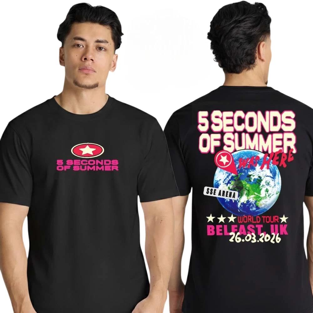 5SOS Belfast Event Tee - March 26 2026 World Tour - Two Sided Unisex Shirt S
