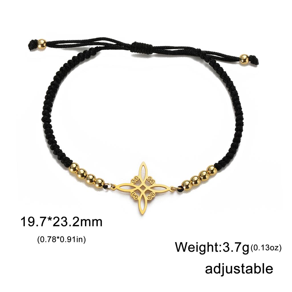  Wicca Witch Knot Bracelet Stainless Steel God Name Tetragrammaton Pentagram Bracelet Solomon Amulet Jewelry Wholesale