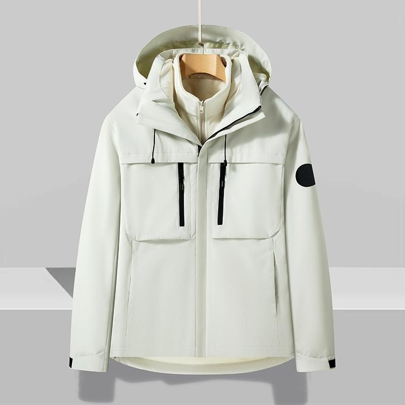 Couples Outdoor Three-in-one Jacket Fleece Liner Waterproof Detachable Coat Outdoor Mountaineering Ice Climbing Man In Autumn and Winter