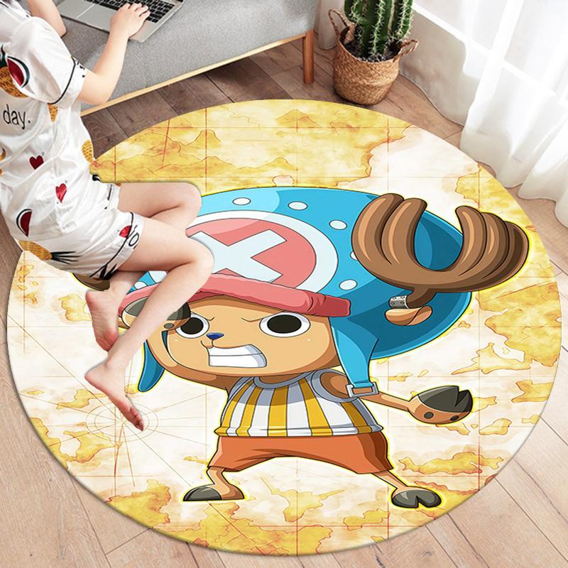 One Piece Tony Tony Chopper Round Area Rug Carpet Rug For Living Room Bedroom Sofa Playroom Decor Nonslip Floor Mat