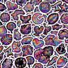 10/30PCS Dream Rainbow PVC Sticker Aesthetic Color DIY Decoration Scrapbooking Children's Stationery School Supplies for Kids
