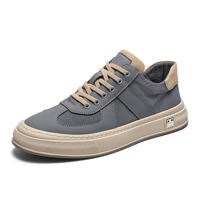 

2024 Summer Shoes Mens Sneakers Moccasins Trend Casual Men s Shoes Italian Comfortable Split Leather Sneakers Brand Men Footwear 44 темно серый