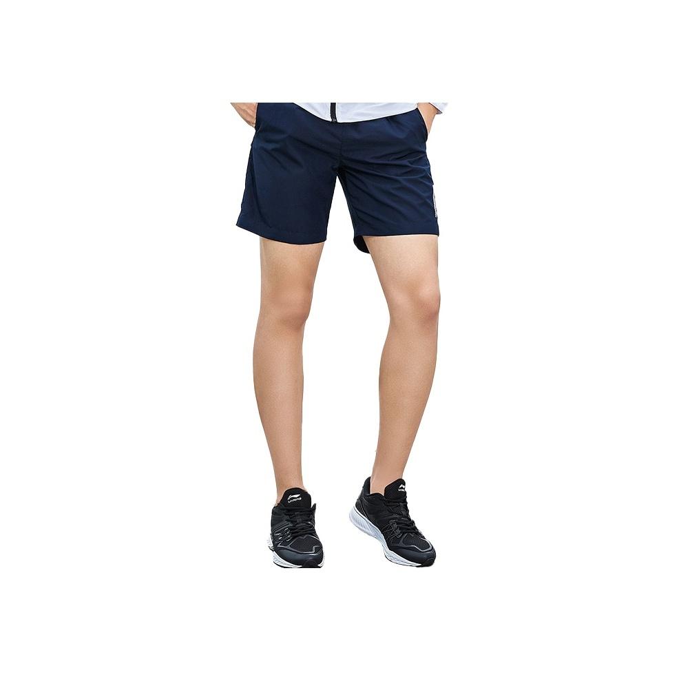 Li Ning Logo Sports Shorts Men Shorts Blue AKSN183-7