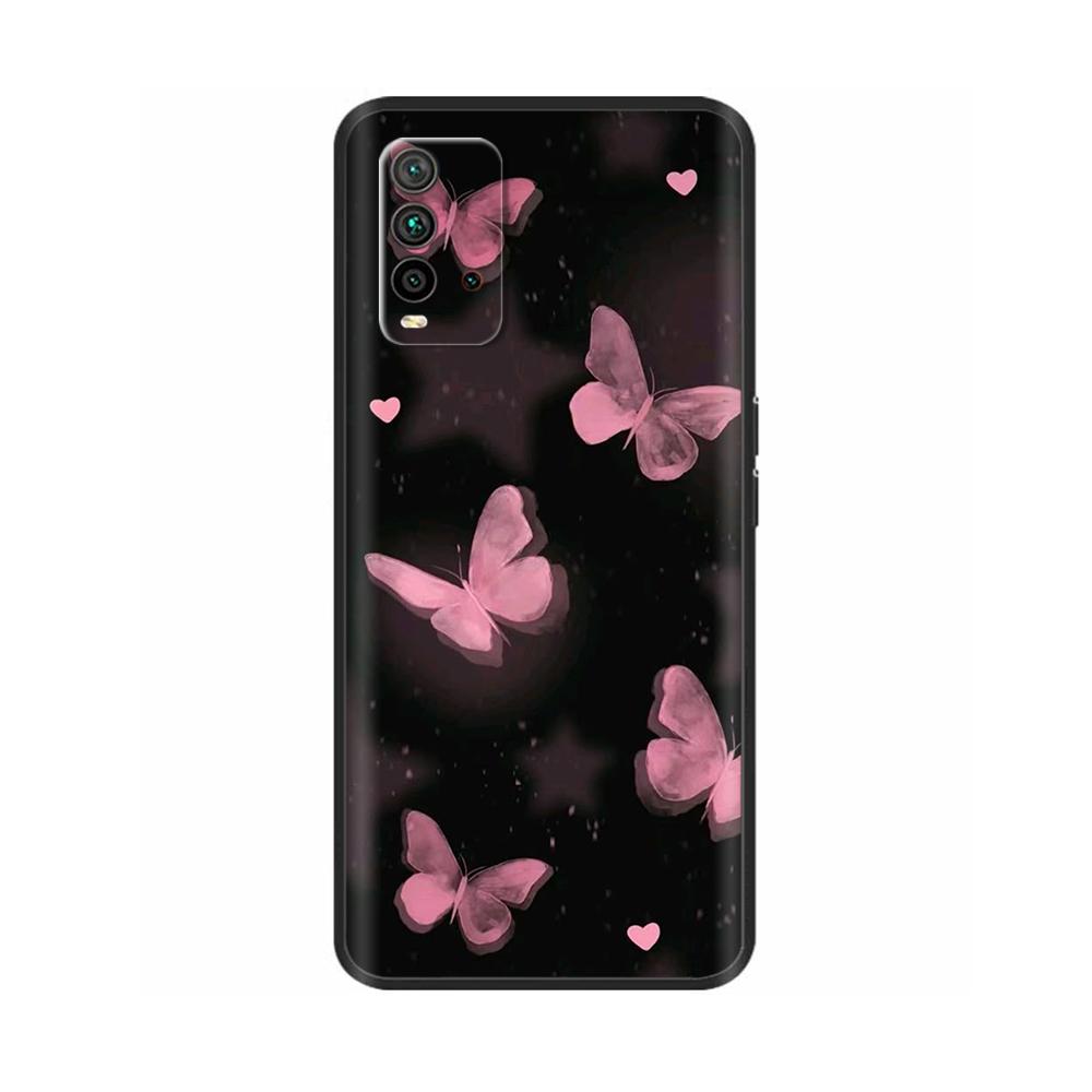 Für Redmi 9T Hülle Blumen Weiche Handyhülle Rückseite Für Xiaomi Redmi 9T 9 T Redmi9T Hüllen Schlankes Silikon Coque Anti-Fall Fundas