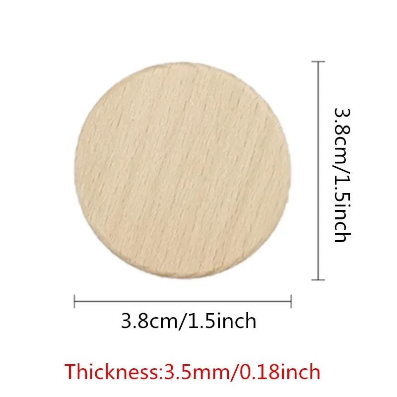 10pcs Round Disc Wooden Cutouts Ornaments Unfinished Wood Circle Wood Pieces for Craft Supplies Decoration