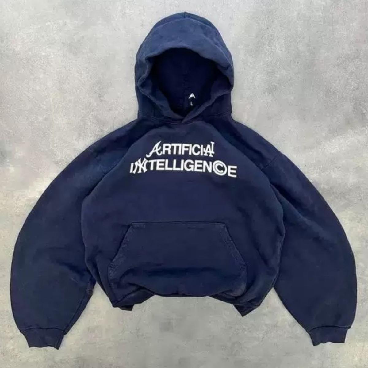 

ZYLLO Ретро Принт Повседневный Свободный Худи Оверсайз Y2k Готика панк Американская Уличная Одежда L