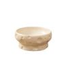 Large Diameter Elevated Cat Bowl Anti-knock Anti-spill Neck Protection Bowl Cheese Shape Ceramic Pet Food Bowl
